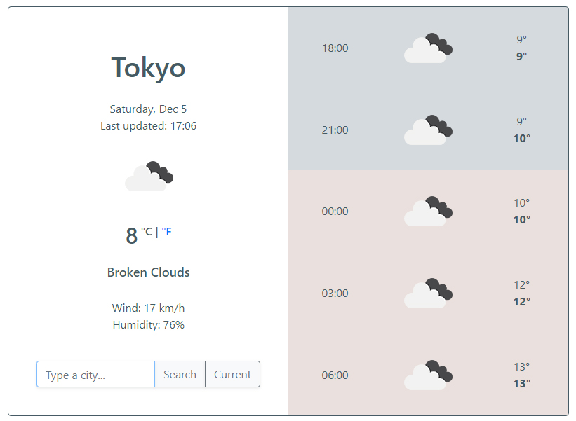Weather App Preview
